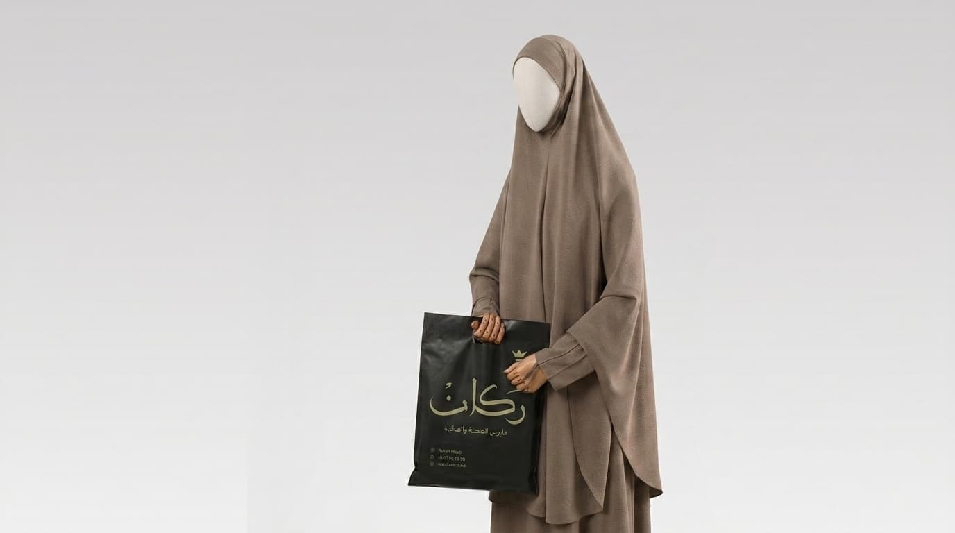 Elegant black hijab - desktop view